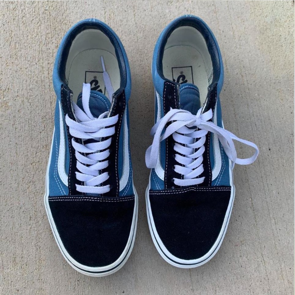 Vans Blue and Black Old Skool Sneakers